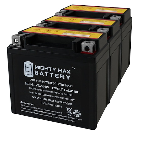 MIGHTY MAX BATTERY Replaces Honda CRF150 EZ90 Cob Motorcycle Battery - 3PK MAX3455439